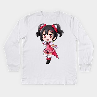 Nico Yazawa chibi Kids Long Sleeve T-Shirt